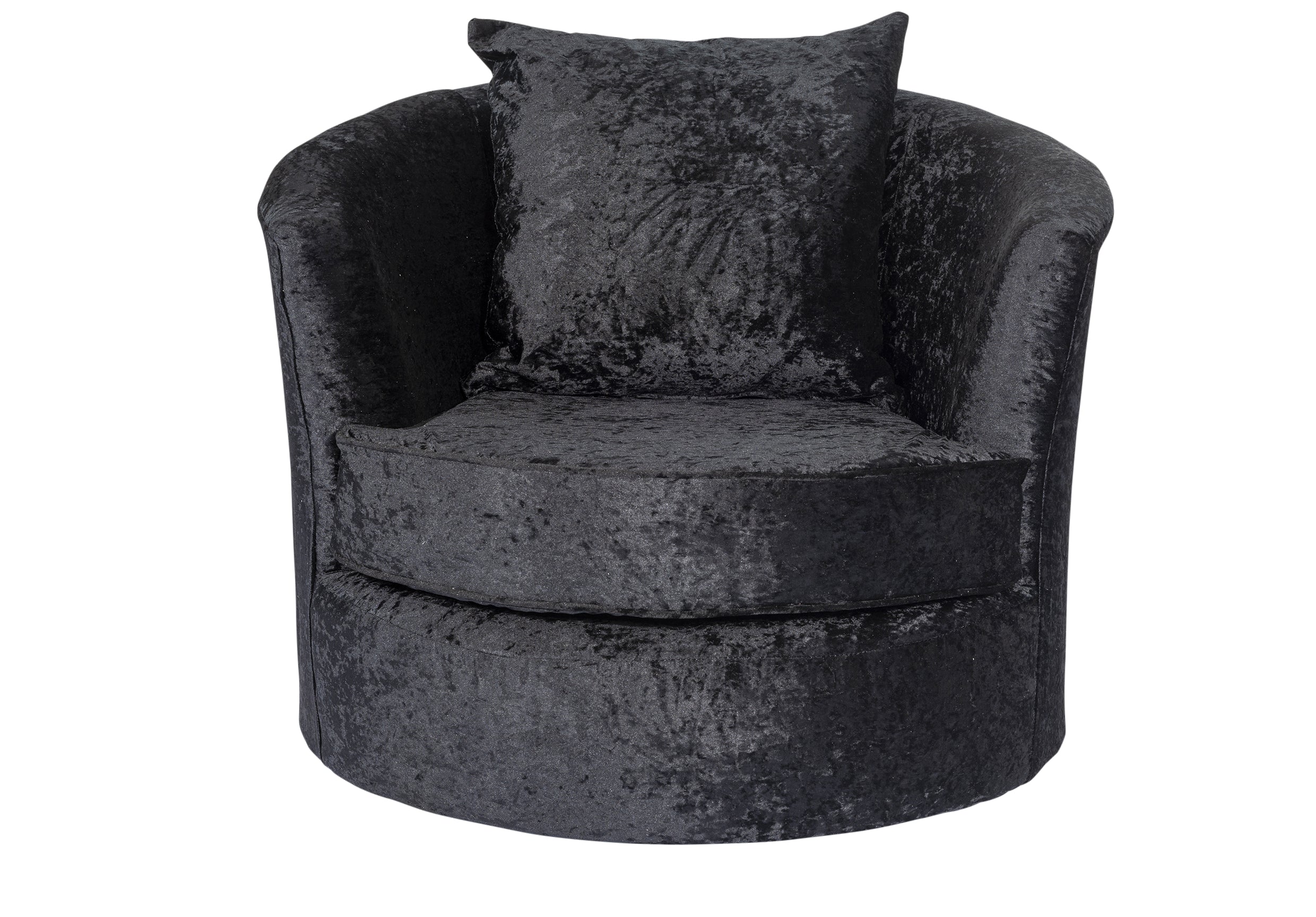 Black crushed velvet cuddle chair online