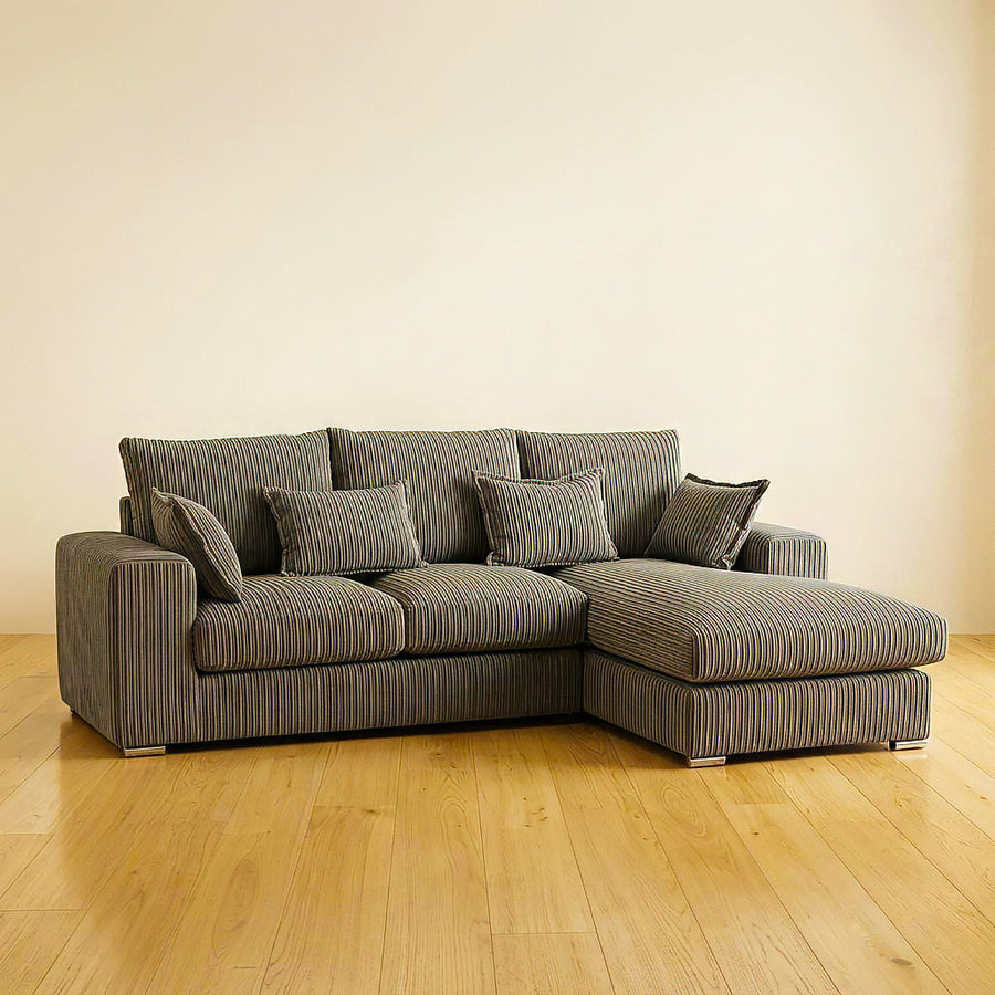 Sandstone Ribbed Corner Lounge