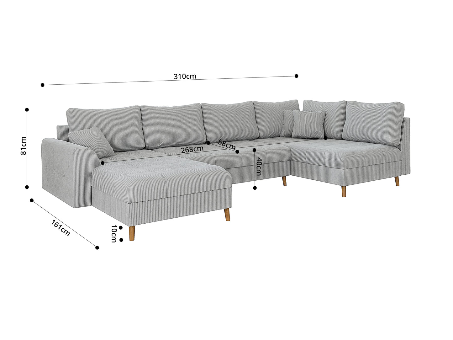 Ariella U Shape Sofa