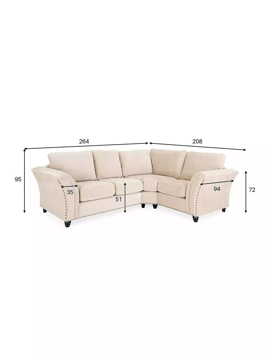 Valenza 2C1 Corner Sofa dimensions