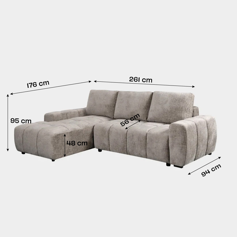 Vertex Left-Hand Facing Chaise Sofa