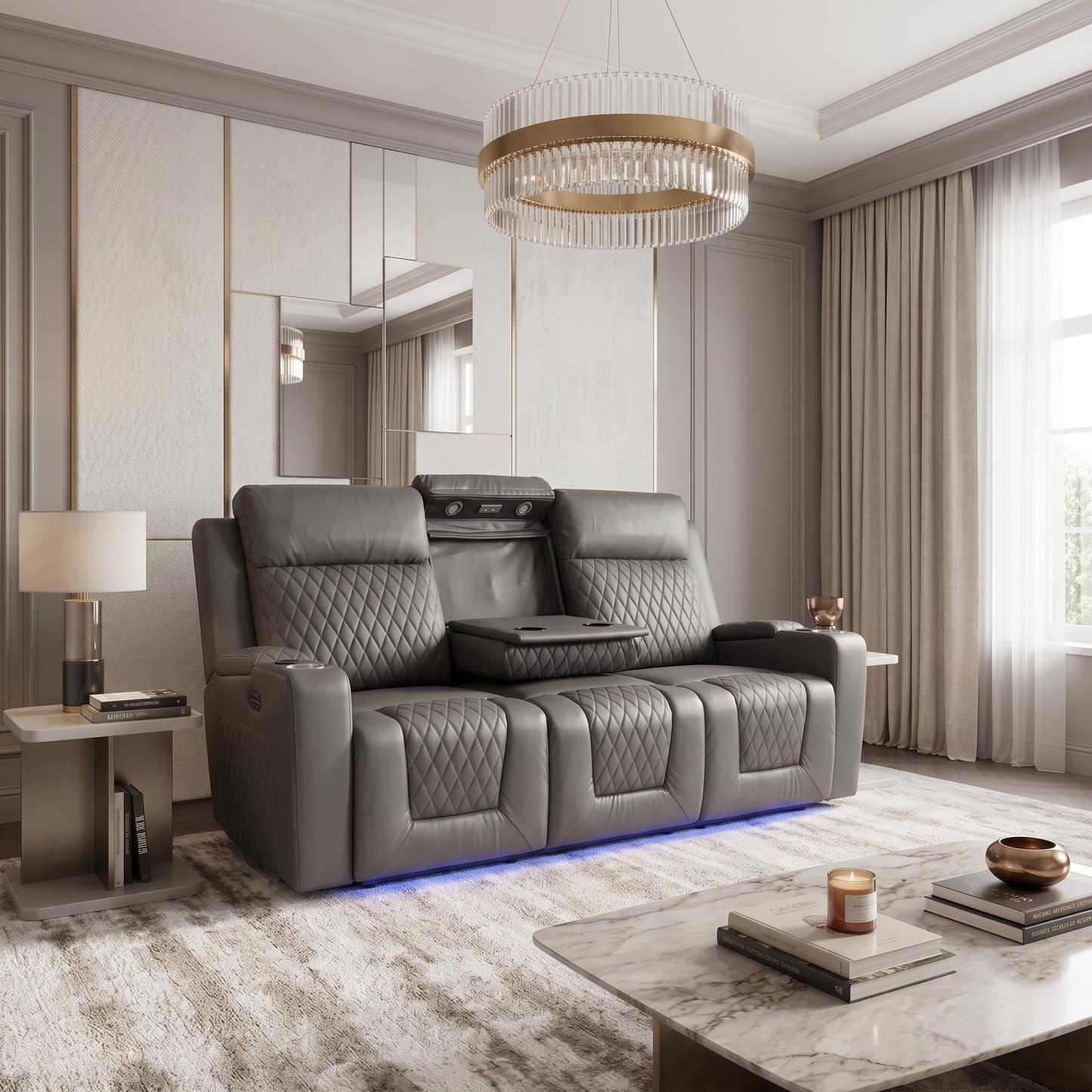 Valentino Smart Entertainment Recliner Sofa Set