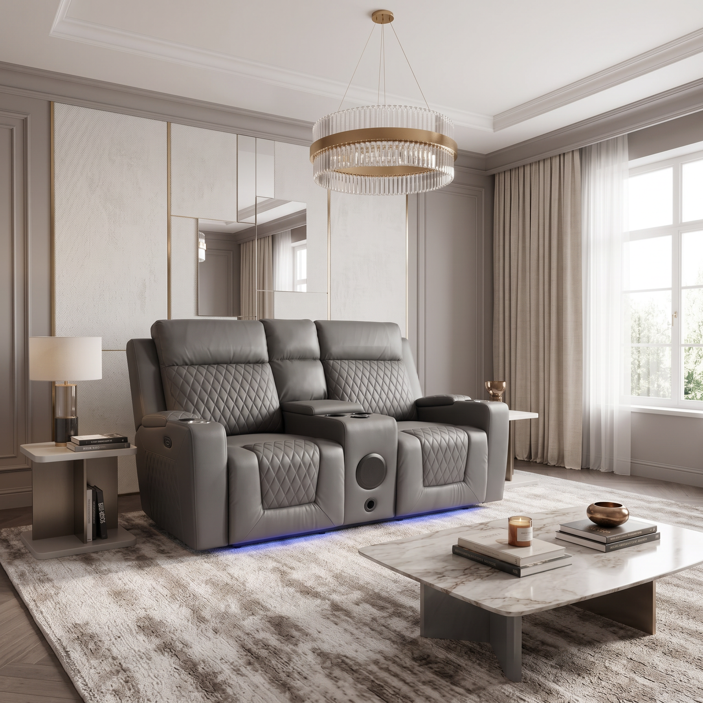 Valentino Smart Entertainment Recliner Sofa Set