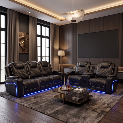 Infinity 3 + 2 Seater Electric Leather Recliner