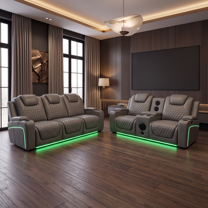 Infinity 3 + 2 Seater Electric Leather Recliner