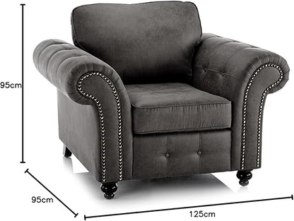 Hugo Black Bonded Leather Armchair