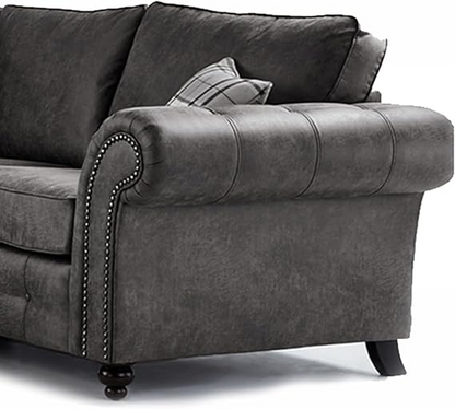 Hugo Black Bonded Leather 2 Seater Sofa