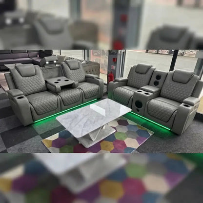 Infinity 3 + 2 Seater Electric Leather Recliner