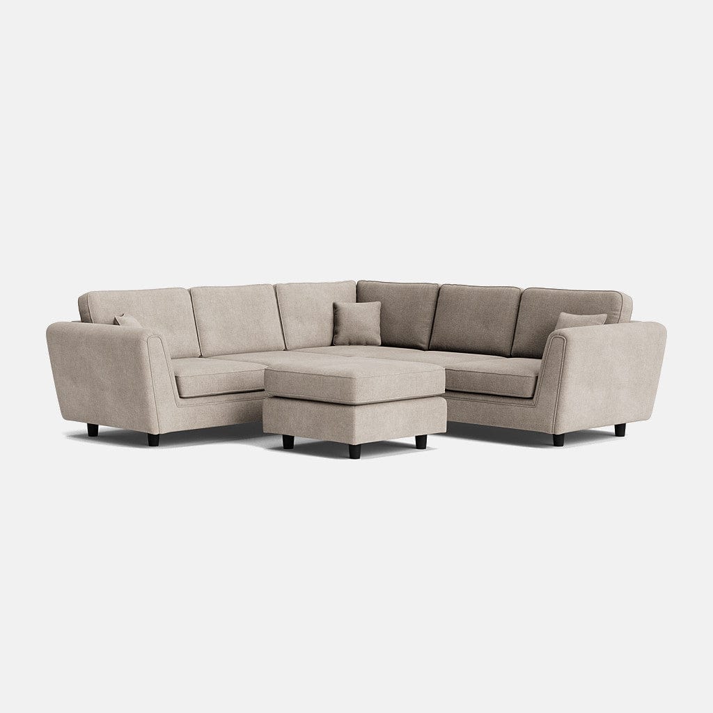 Ascot Highback Double Corner Sofa & Footstool Set